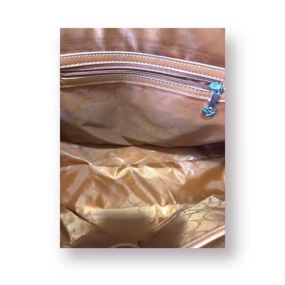 JM New York Lg Tote Shoulder Travel‎ Bag Purse Brown Tan Career Casual Business - Picture 7 of 8